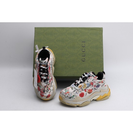 Gucci x Balenciaga The Hacker Project Triple S 'Flora Print' 677195-UL110-8461