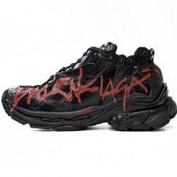 Balenciaga Runner Sneaker Graffiti Black Red