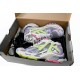 Balenciaga Runner Sneaker WMNS Leather Free Grey Light Purple Neon Yellow White