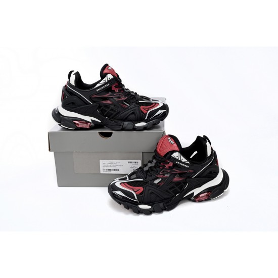 Balenciaga Track.2 Trainer Black Burgundy