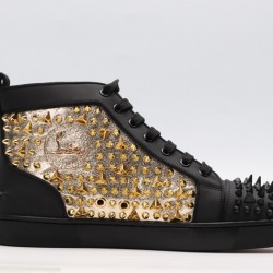 Christian Louboutin Sneakeres Spike Black Gold