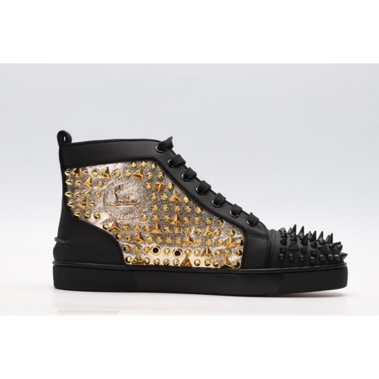 Christian Louboutin Sneakeres Spike Black Gold