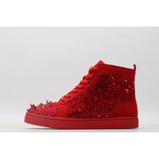 Christian Louboutin Sneakeres Spike Red Studded