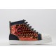 Christian Louboutin Sneakeres Spike Red White Studded