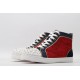 Christian Louboutin Sneakeres Spike Red White Studded