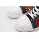 Christian Louboutin Sneakeres Spike Red White Studded