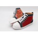 Christian Louboutin Sneakeres Spike Red White Studded