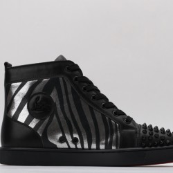 Christian Louboutin Sneakeres Spike Black Zebra