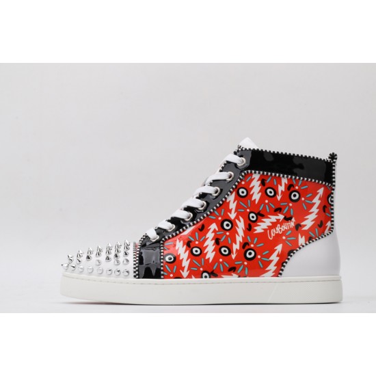 Christian Louboutin Sneakeres Spike White Red Multicolor