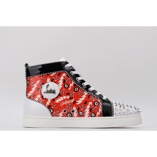 Christian Louboutin Sneakeres Spike White Red Multicolor