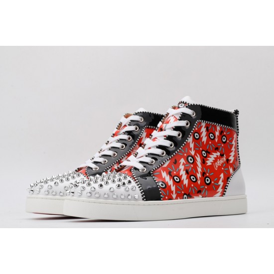 Christian Louboutin Sneakeres Spike White Red Multicolor