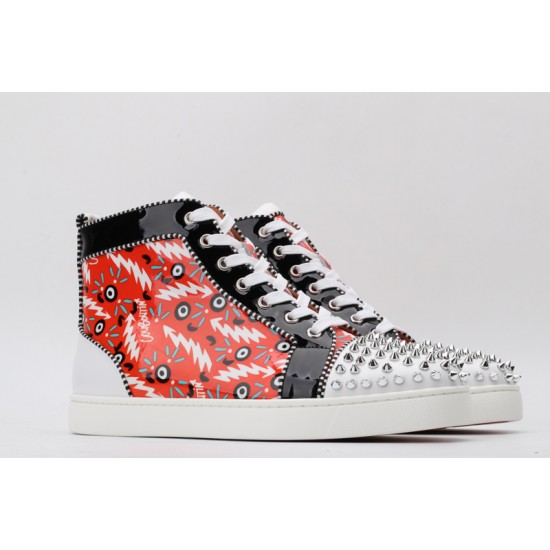 Christian Louboutin Sneakeres Spike White Red Multicolor