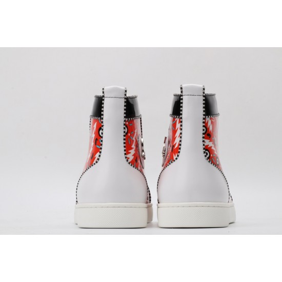 Christian Louboutin Sneakeres Spike White Red Multicolor