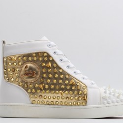 Christian Louboutin Sneakeres Spike Silver Gold