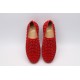 Christian Louboutin Spike Roller Boat Sneaker Red