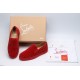 Christian Louboutin Spike Roller Boat Sneaker Red