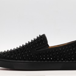 Christian Louboutin Spike Roller Boat Sneaker Black