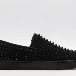 Christian Louboutin Spike Roller Boat Sneaker Black