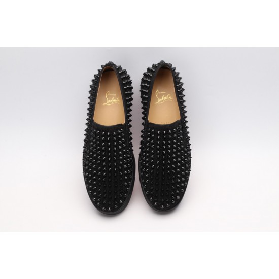 Christian Louboutin Spike Roller Boat Sneaker Black