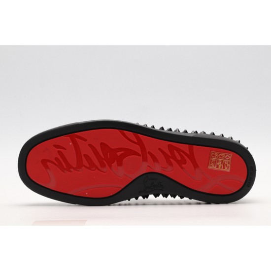 Christian Louboutin Spike Roller Boat Sneaker Black