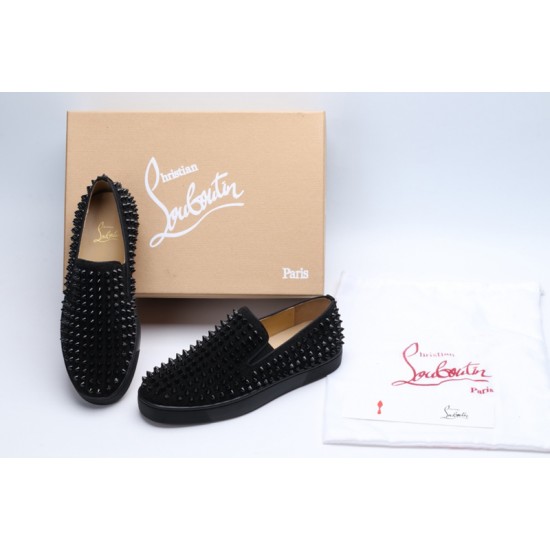 Christian Louboutin Spike Roller Boat Sneaker Black