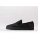 Christian Louboutin Spike Roller Boat Sneaker Black Studded