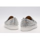 Christian Louboutin Spike Roller Boat Sneaker Silver