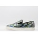 Christian Louboutin Spike Roller Boat Sneaker Green Blue Snakeskin