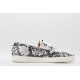 Christian Louboutin Spike Roller Boat Sneaker White Black Snakeskin