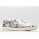 Christian Louboutin Spike Roller Boat Sneaker White Black Snakeskin