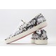 Christian Louboutin Spike Roller Boat Sneaker White Black Snakeskin