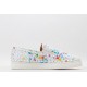 Christian Louboutin Spike Roller Boat Sneaker White Pink Snakeskin