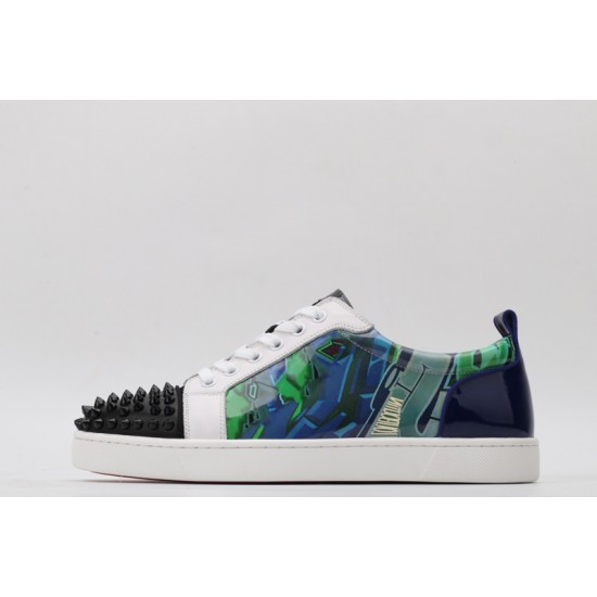 Christian Louboutin Spike Roller Boat Sneaker Multicolor