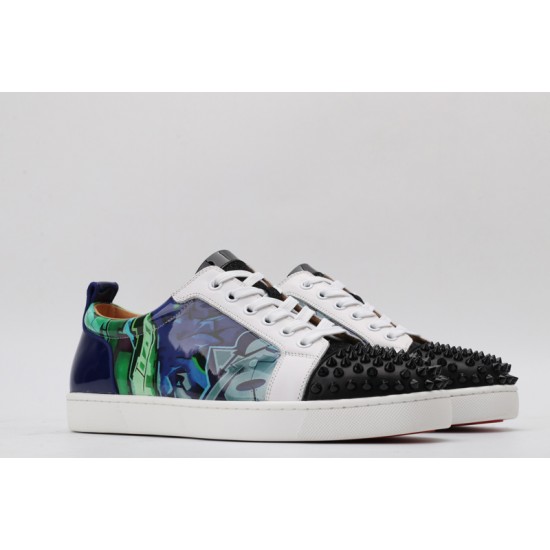 Christian Louboutin Spike Roller Boat Sneaker Multicolor