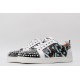 Christian Louboutin Spike Roller Boat Sneaker White Black UNC