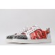 Christian Louboutin Spike Roller Boat Sneaker Red Multicolor