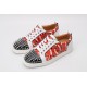 Christian Louboutin Spike Roller Boat Sneaker Red Multicolor