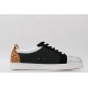 Christian Louboutin Spike Roller Boat Sneaker Black Snake White 