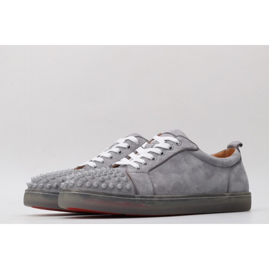 Christian Louboutin Spike Roller Boat Sneaker Smoke