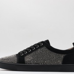 Christian Louboutin Spike Roller Boat Sneaker Black Studded