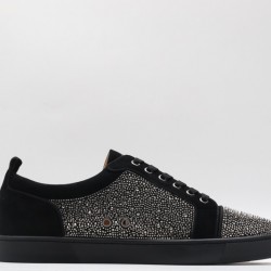 Christian Louboutin Spike Roller Boat Sneaker Black Studded