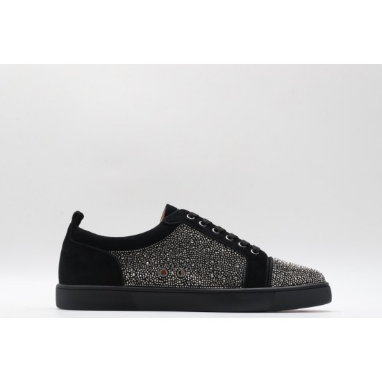 Christian Louboutin Spike Roller Boat Sneaker Black Studded