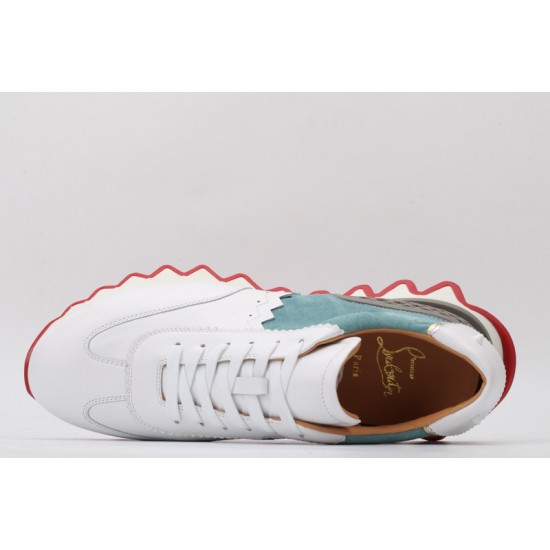 Christian Louboutin  Loubishark Sneakers White Mint Red