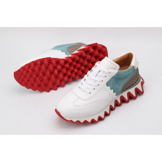 Christian Louboutin  Loubishark Sneakers White Mint Red