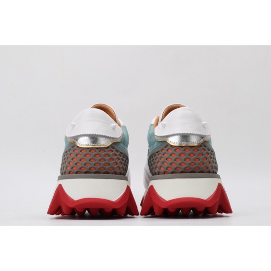 Christian Louboutin  Loubishark Sneakers White Mint Red