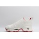 Christian Louboutin Spike Sock White Red