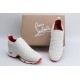 Christian Louboutin Spike Sock White Red