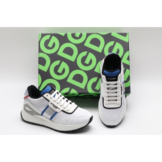 Dolce & Gabbana Sneakers White Silver Blue