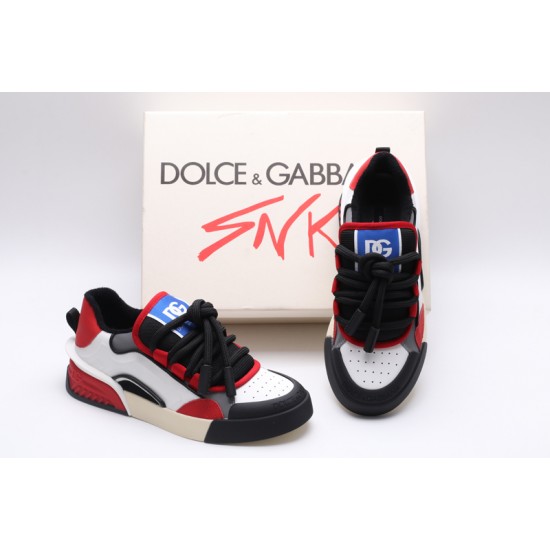 Dolce & Gabbana Portofino Sneakers White Red Black