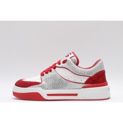 Dolce & Gabbana Portofino Sneakers White Silver Red